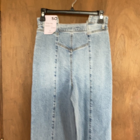 Relist 5/17❌ So Notch waist Super High rise Wide Leg raw hem jean - Picture 15 of 16